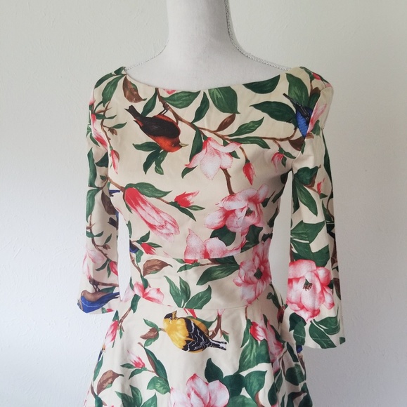 Chicanary Dresses & Skirts - NWT Chicanary Floral Bird Vintage Inspired Dress S
